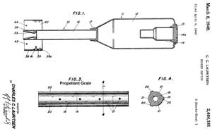2464181
                          Rocket device, Charles C Lauritsen, Sec of
                          Navy, App: 1943-04-02