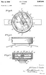 2487044
                            Compass, W.C. Cude (US Army), Nov 8 1949,
                            33/348; 33/345; 33/349; 33/354; 33/357 -
                            Army Corps of Engineers Lensatic Compass
