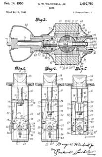 2497750 Lock,
                      Jr George W Wardwell, Sargent Mfg, 1950-02-14, -