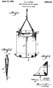2504124
                  Self-cooling bag for liquids, William L Hicks, US
                  Army, 1950-04-18