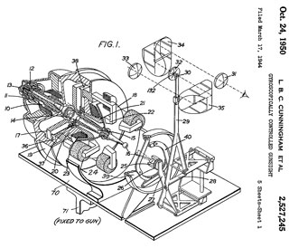 2527245
                              Gyroscopically controlled gunsight, Ford
                              Howard, Barnes Jeffery Walton, Sykes Ben,
                              Hancock Maurice, Robinson Bernard Wheeler,
                              Limited Barclays Bank, Ferranti PLC,
                              Filed: 1944-03-17, Pub: 1950-10-24 -