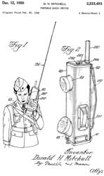 2533493 Portable radio device, Donald H Mitchell,
                  Motorola, Priority: 1942-02-20, W.W.II, Pub:
                  1950-12-12, - https://prc68.com/I/BC611.shtml