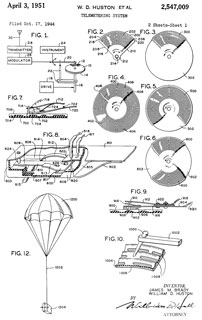 2547009
                              Telemetering system, William D Huston,
                              James M Brady, Apr 3, 1951