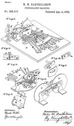 255910 Stenographic machine, Miles M.
                  Bartholomew, 1882-04-04, -