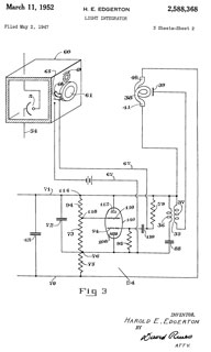 2588368 Light
                      intergrator, Harold E Edgerton, Filed: 1947-05-02,
                      Pub: 1952-03-11, 356/215; 73/1.56; 250/229;
                      250/214R; 250/225; 324/102-