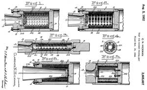 2605607 Trap for
                  rocket propellant, Clarence N Hickman, Sec of War,
                  Filed:1944-11-16, Pub: 1952-08-05