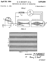 2676206
                              Computation and display of correlation,
                              William R Bennett, Liss C Peterson, Bell
                              Labs, 1954-04-20