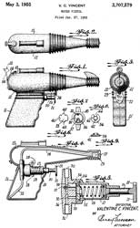 2707579 Water
                      pistol, Valentine C Vincent, Palmer Plastics,
                      1955-05-03
