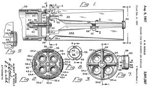 2801587 Folding fins for rockets and missiles,
                  Albert S Gould, (@ China Lake) 1957-08-06
