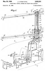 2835331
                      Directional control system for rotary wing
                      aircraft, James V Ryan, Edward W Strong, Losey
                      Arthur Marquis, Gyrodyne,1958-05-20