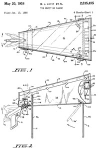 2835495 Toy
                      shooting range, Sakuta Daniel, Raymond J Lohr,
                      Louis Marx & Co. Inc., May 20, 1958