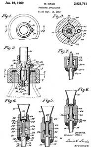 2921711 Pressure
applicator, Mack William, Frank Wolcott, 1960-01-19