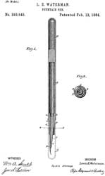 293545 Fountain-pen, L.E. Waterman, 1884-02-12