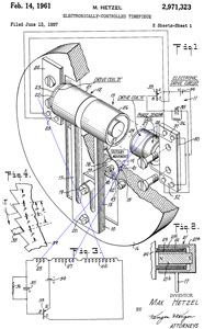 2971323
                        Electronically-controlled timepiece, Max Hetzel,
                        Bulova Watch Co Inc, Filed: Jun 19, 1953, Pub:
                        Feb 14, 1961