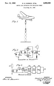3063345 Method
                      and apparatus for exploding bombs, Ralph N Harmon,
                      John R Boykin, Westinghouse, App: 1943-05-25 (TOP
                      SECRET 19 years) Pub: 1962-11-13,