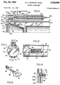 3122059
                          Rocket launchers, Paul V Choate, Charles B
                          Weeks, Flightex Fabrics, 1964-02-25