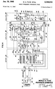 3166015
                              Radio frequency proximity fuze, Merle A
                              Tuve, Richard B Roberts, App: 1943-01-06,
                              TOP SECRET, Pub: 1965-01-19