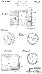 3367113
                      Internally cut rocket nozzle, Mainhardt Robert, MB
                      Associates,1968-02-06 - Gyrojet