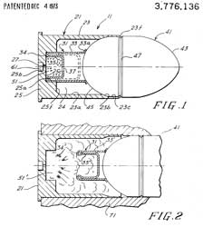 3776136 Ammunition arrangement, M Dix, Costa N
                  La, AAI Corp, App: 1971-12-30