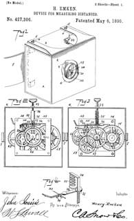 427306 Device
                      for Measuring Distances, H. Emken, May 6, 1890,
                      235/105