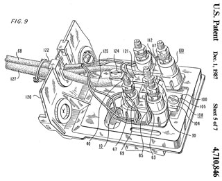 4710846 Modular
                  protector for telecommunications equipment, Robert F.
                  Heisinger, AT&T, DEc 1, 1987, 361/119; 361/124 -
