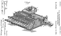472692 Type Writing Machine, G.C. Blickensderfer,
                  1892-04-12