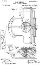 476942 Type-writing machine, Byron A. Brooks,
                  1909-06-14, - Peoples Typewriter Co