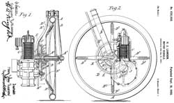 658068 Motor-vehicle, Henry John Lawson,
                  1900-09-18, - a motorized wheel intended to replace a
                  horse.