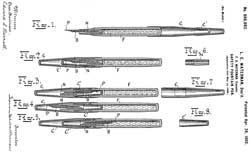 698882 Safety fountain-pen, Lewis E Waterman,
                  Frank D Waterman, [Waterman Pen co (Wiki)], App:
                  1898-05-14, Pub: 1902-04-29, - Safety relates to the
                  pen not leaking ink when not in use.