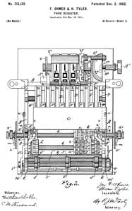 715129
                      Fare-register, John F Ohmer, Hiram Tyler, Ohmer
                      Fare Regiester Co, 1902-12-02