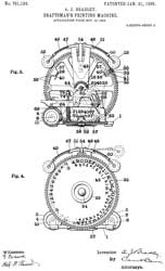 781124 Draftsman's printing-machine, Andrew J
                  Bradley, 1905-01-31, - Similar to the Dart 1 (Antique
                  Typewriters) July 1, 1890, Nov 1, 1890