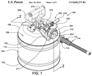 8602273 Safety
                    can, Glen A. Carter, Mark T. Goddard, Justrite
                    Manufacturing Co, 2013-12-10 -