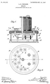 868232 Relay,
                      Louis H. Thullen, Union Switch & Signal Co,
                      Oct 15, 1907
