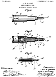 870203 Speed-indicator, Charles W Sponsel,
                  1907-11-05