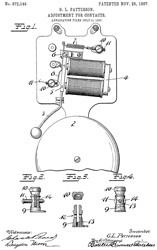 872146
                      Adjustment for Contacts, George L. Patterson,
                      Alice C. Patterson, 1907-11-26, 340/392.1 -