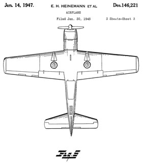 D146221
                        Airplane, Edward H. Heinmann & Leo J.
                        Devlin, Jan. 14, 1947