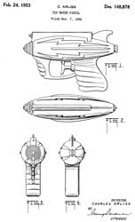 D168878 Toy
                      water pistol, Charles Arliss, 1953-02-24