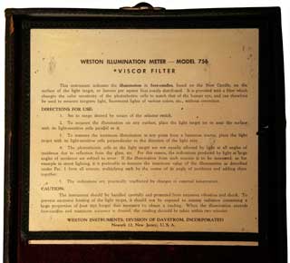 Weston 756
                      Foot Candle Meter