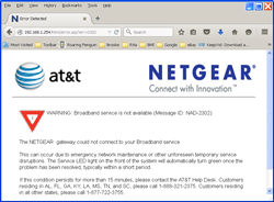 at&t error
            message NAD-2302